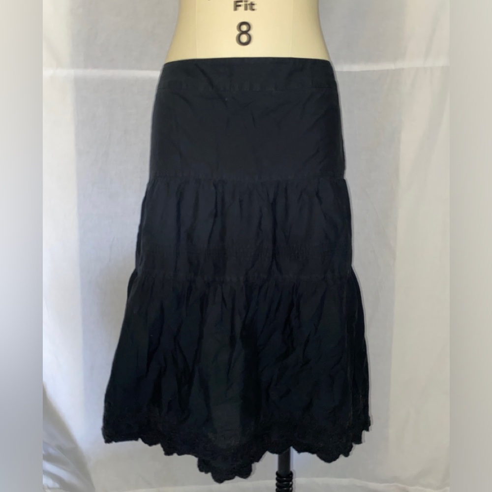 black midi skirt